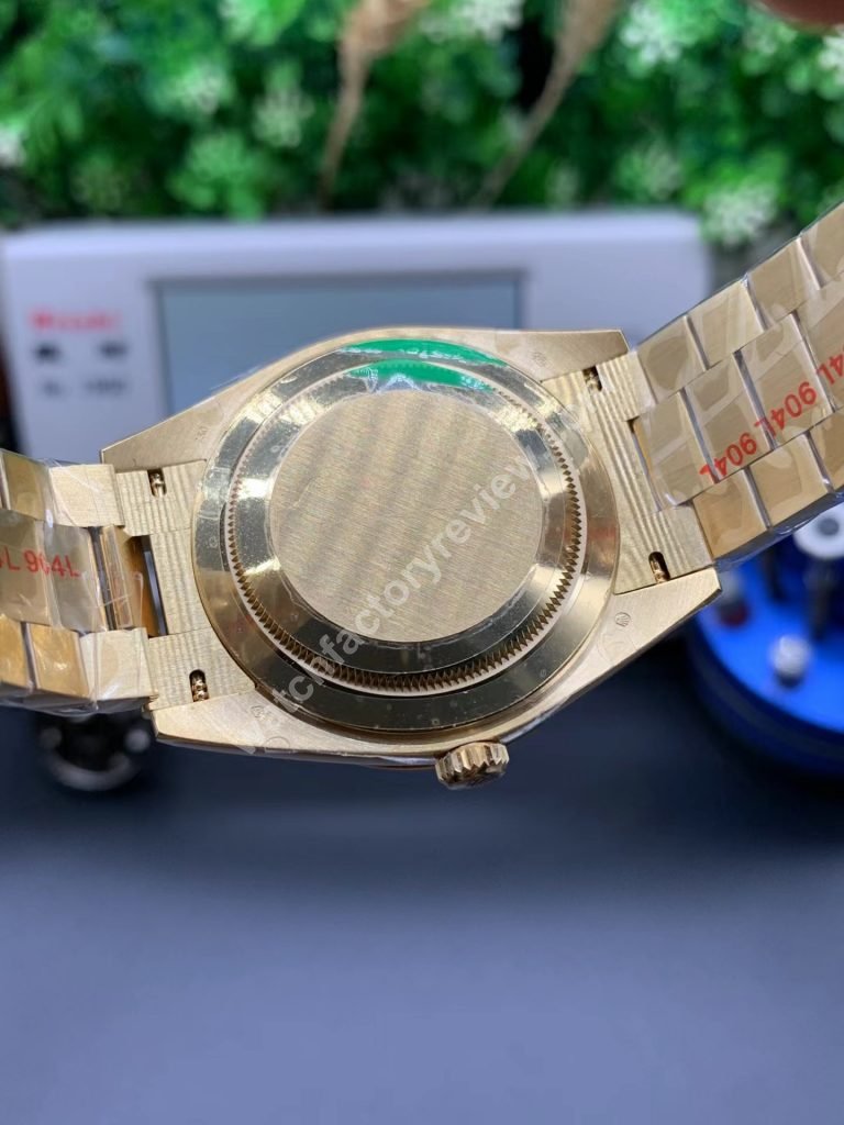 Golden Rolex Day-Date Case Back