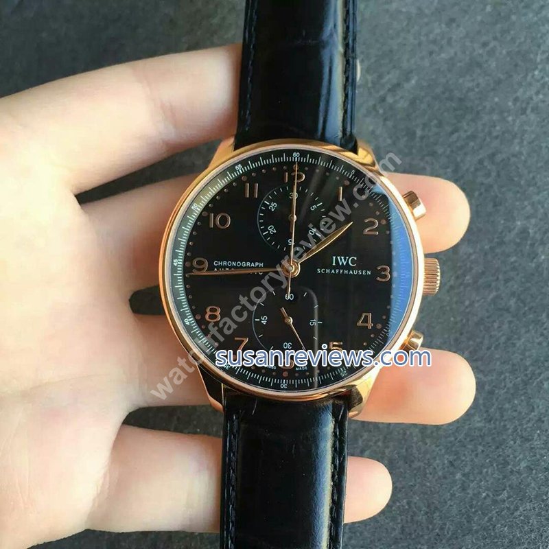 Replica Portuguese Chronograph Black Dial