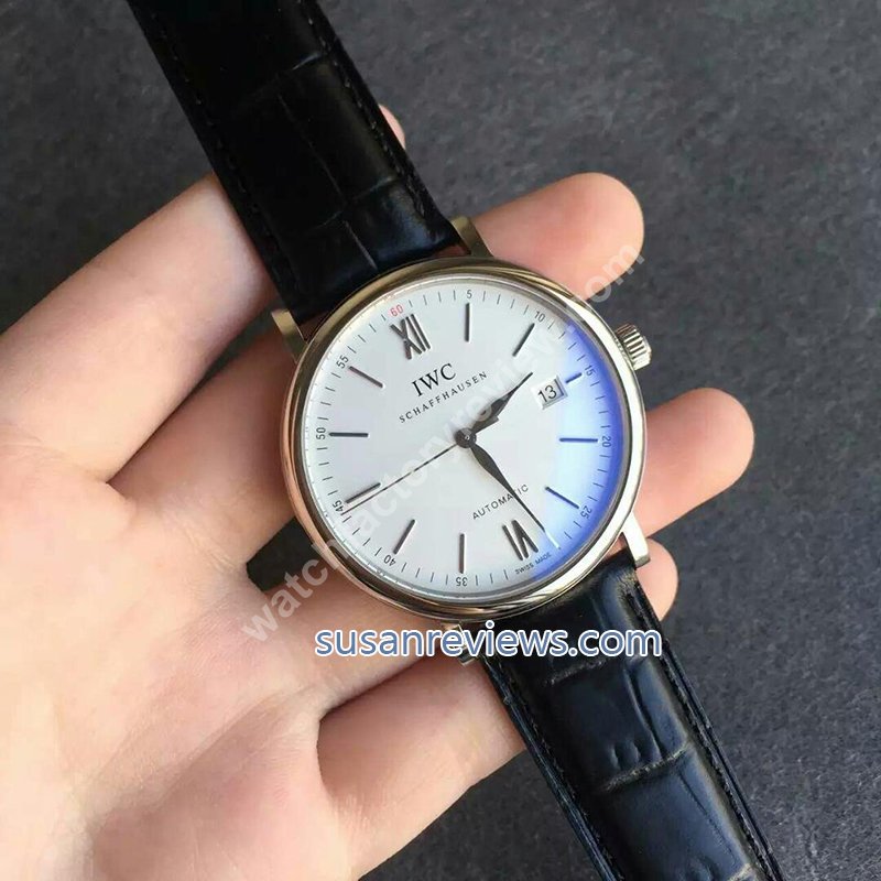 IWC Portofino IW356501 Black Leather Strap