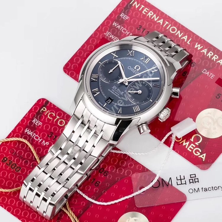 Replica Omega De Ville Blue Dial