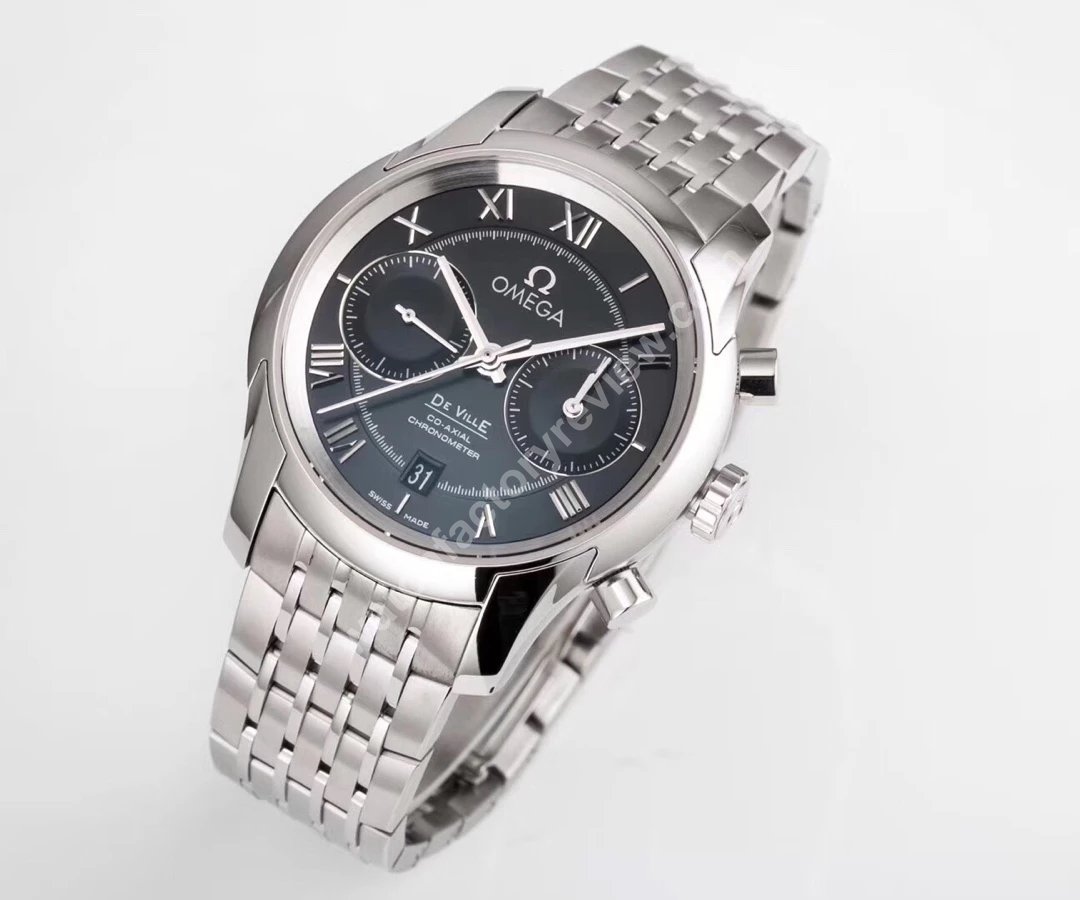 Replica Omega De Ville Watch Black Dial