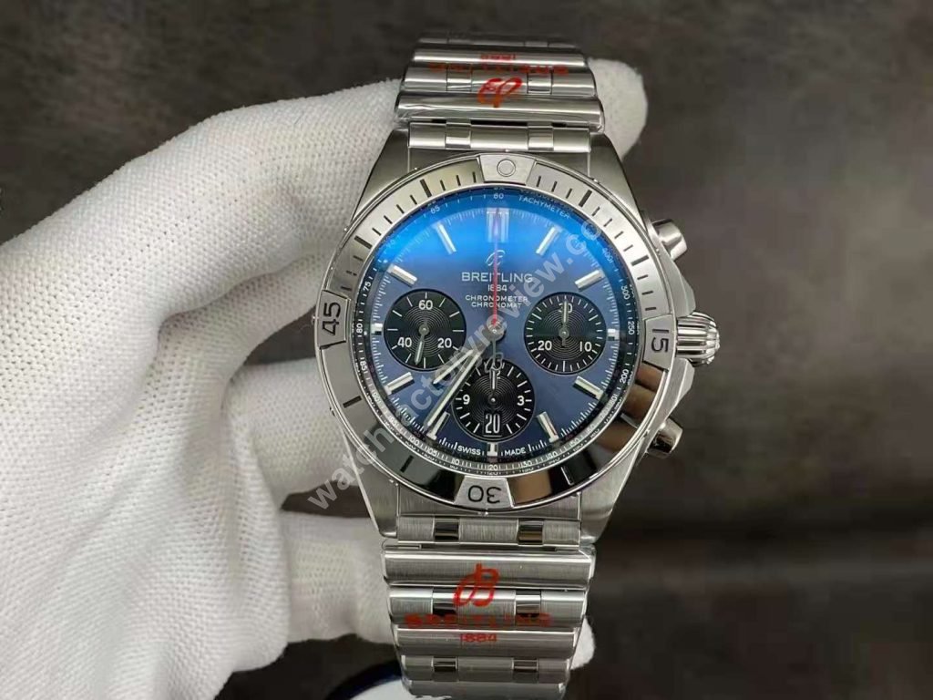 Replica Breitling Chronomat B01 Blue Dial 7750 Movement Review