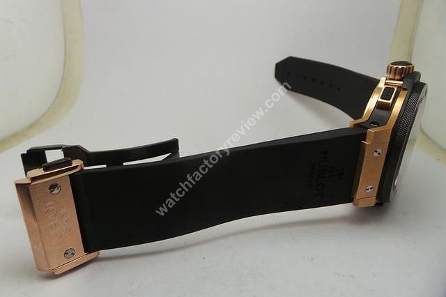 Hublot Black Rubber Strap with Rose Gold Clasp