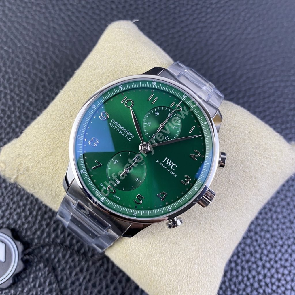 Replica IWC Portuguese Chrono SS Green