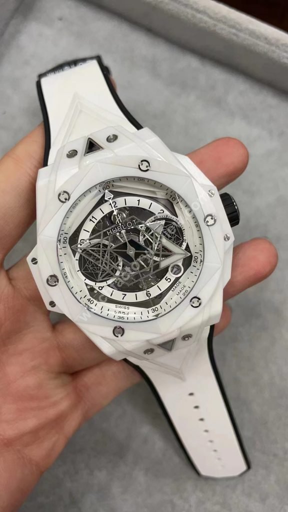 Replica Hublot Sang Bleu White Ceramic