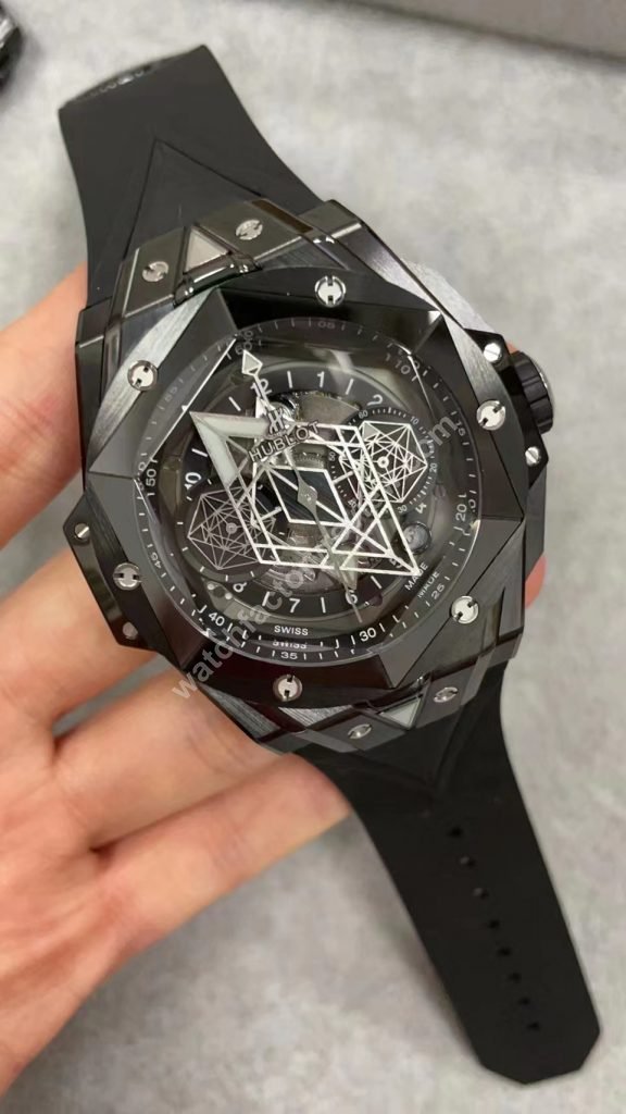 Replica Hublot Sang Bleu Black Ceramic